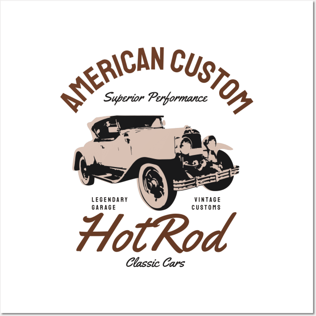 American Hotrod design Wall Art by Kingdom Arts and Designs